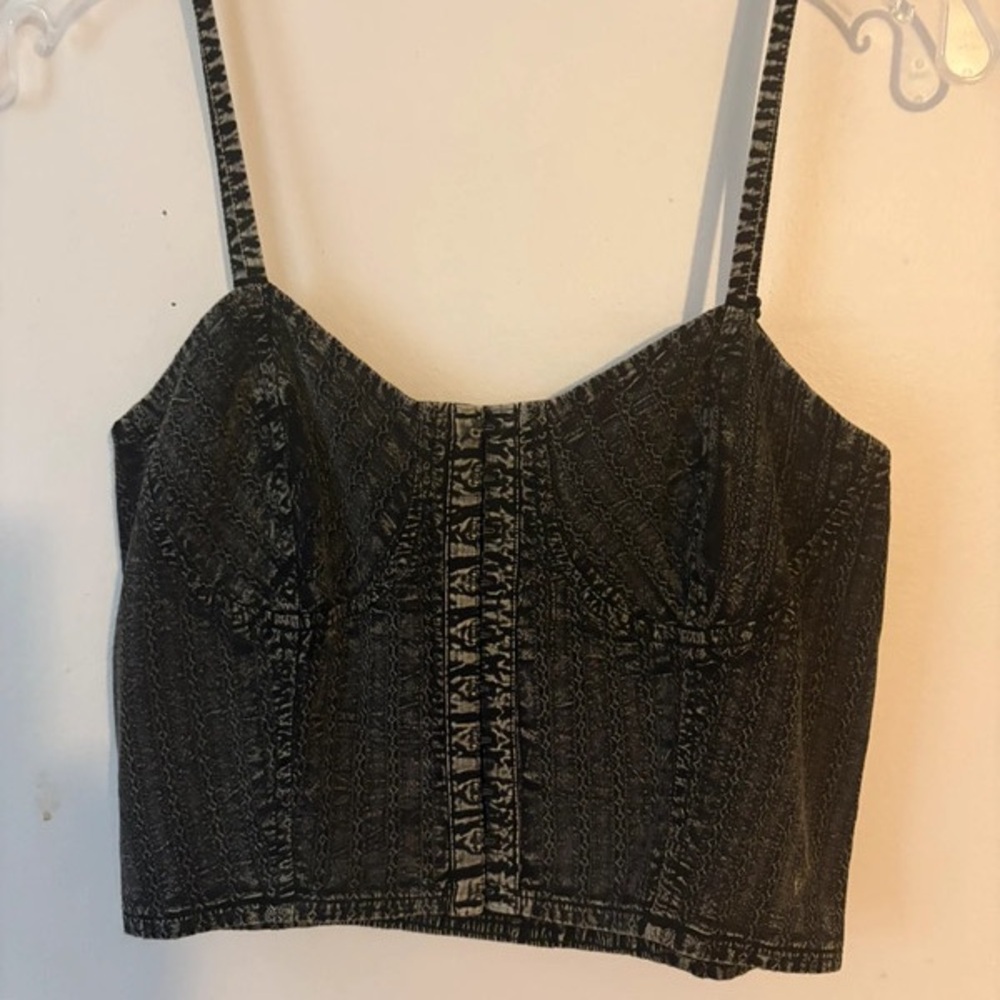 Band of Gypsies Black Bustier Crop Top
